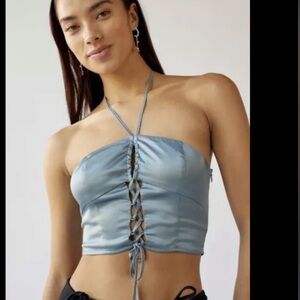 urban outfitters Blue Halter Top small